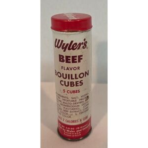 Vintage Wyler’s Beef Bouillon Cubes Tin Advertising Container